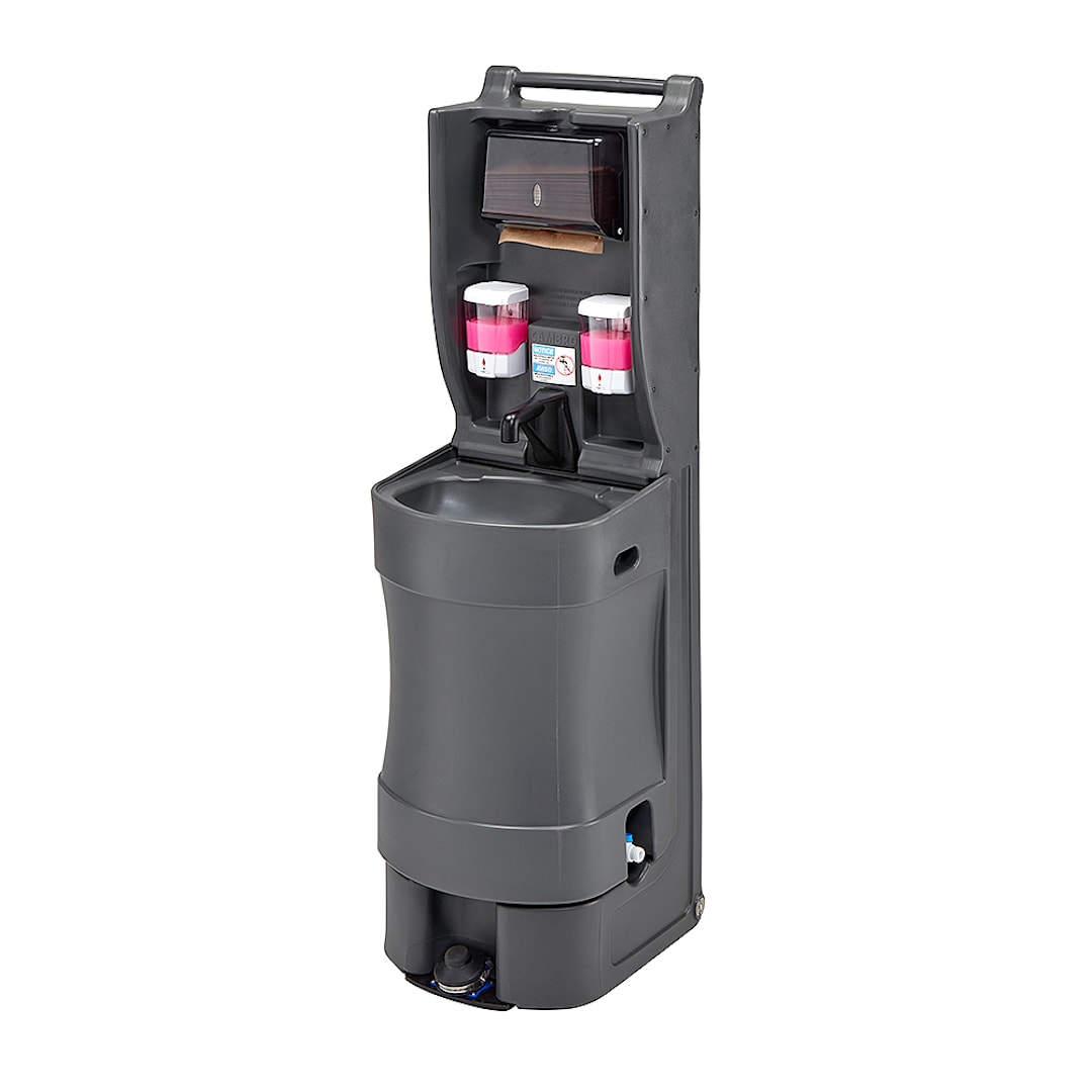 Cambro MHWS18615 Gray 18 Gallon Mobile Hand Wash Station