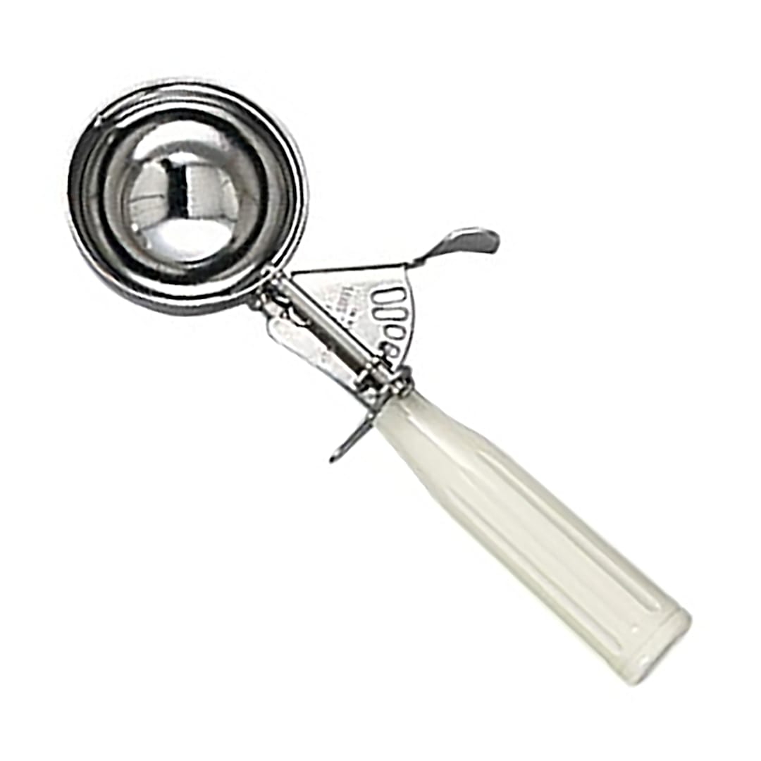 Browne Foodservice 573310 1-Pc. 3.45 Oz. #10 Disher with Ivory Handle