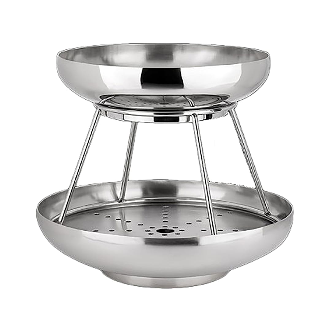 Steelite 5850JX62 S/S 2-Tier Coupe Seafood Stand
