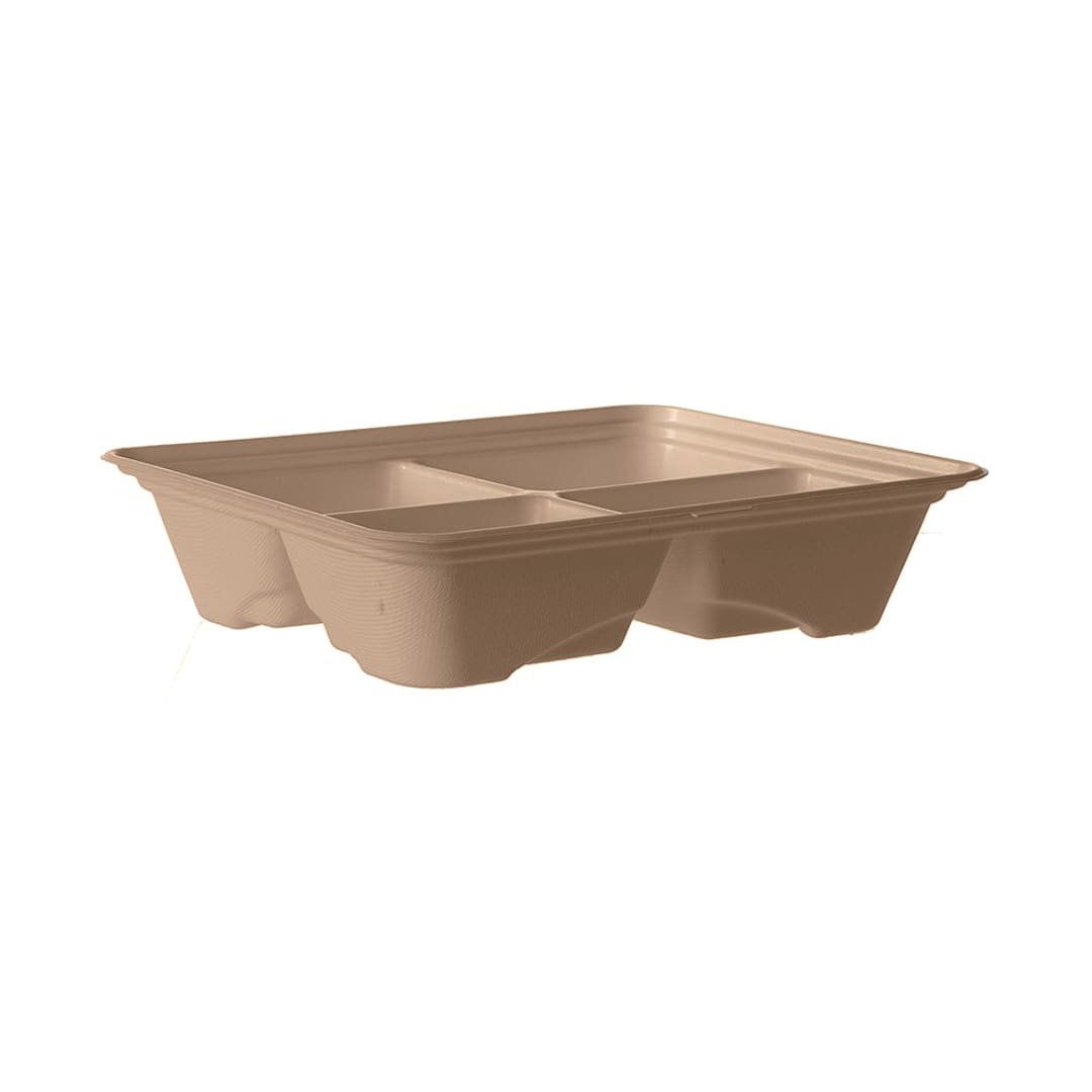 Eco Products EP-NSCTR13104L Sugarcane 4-Comp. 1/2 Size Pan