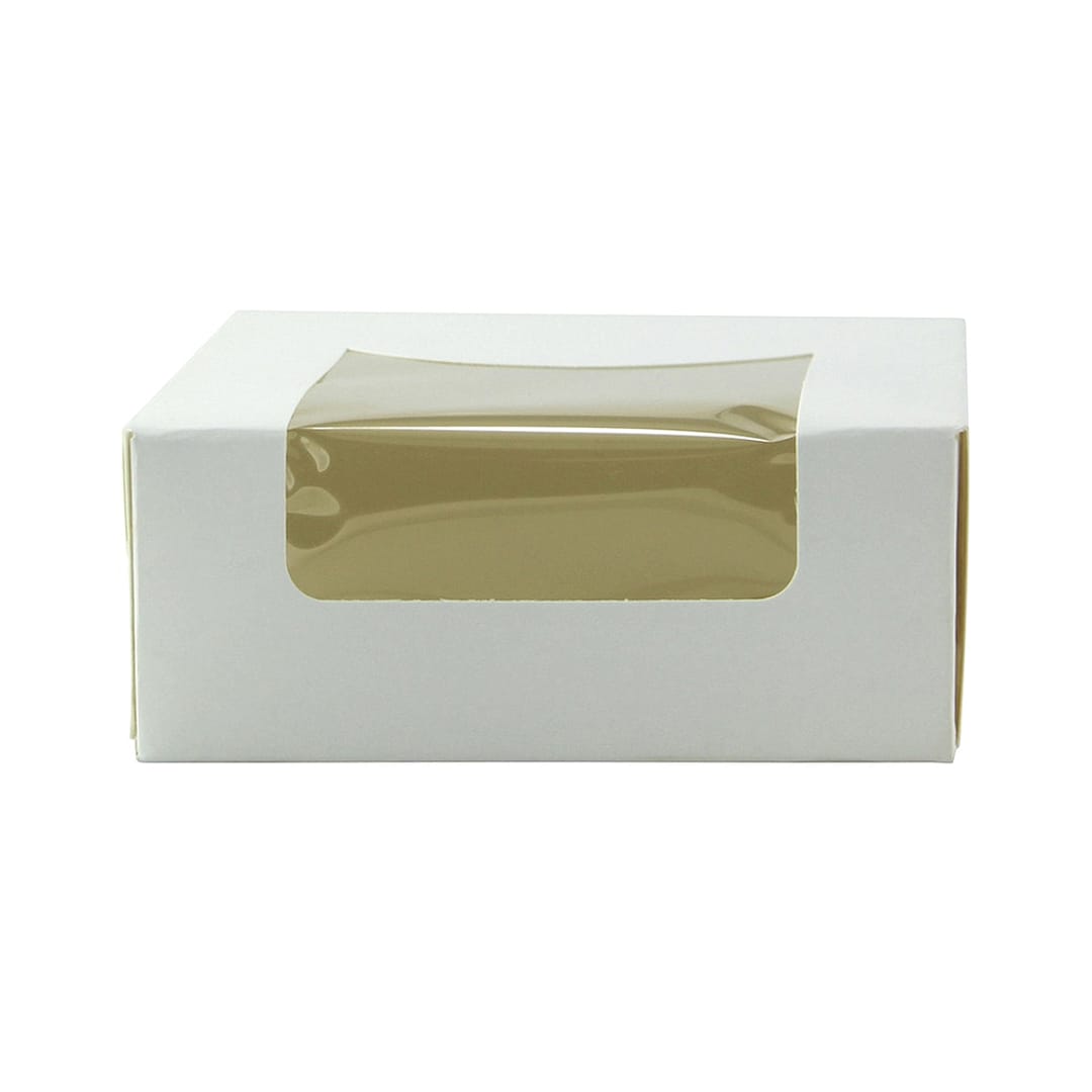 PackNWood 209PAT100J White 4" x 4" x 1.6" Pastry Box
