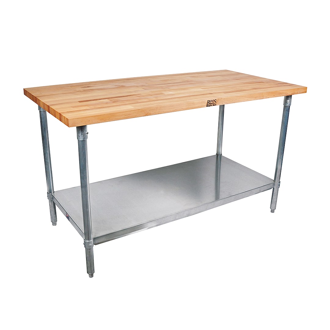 John Boos TNS10 72" x 30" x 35.75" Maple Wood Work Table