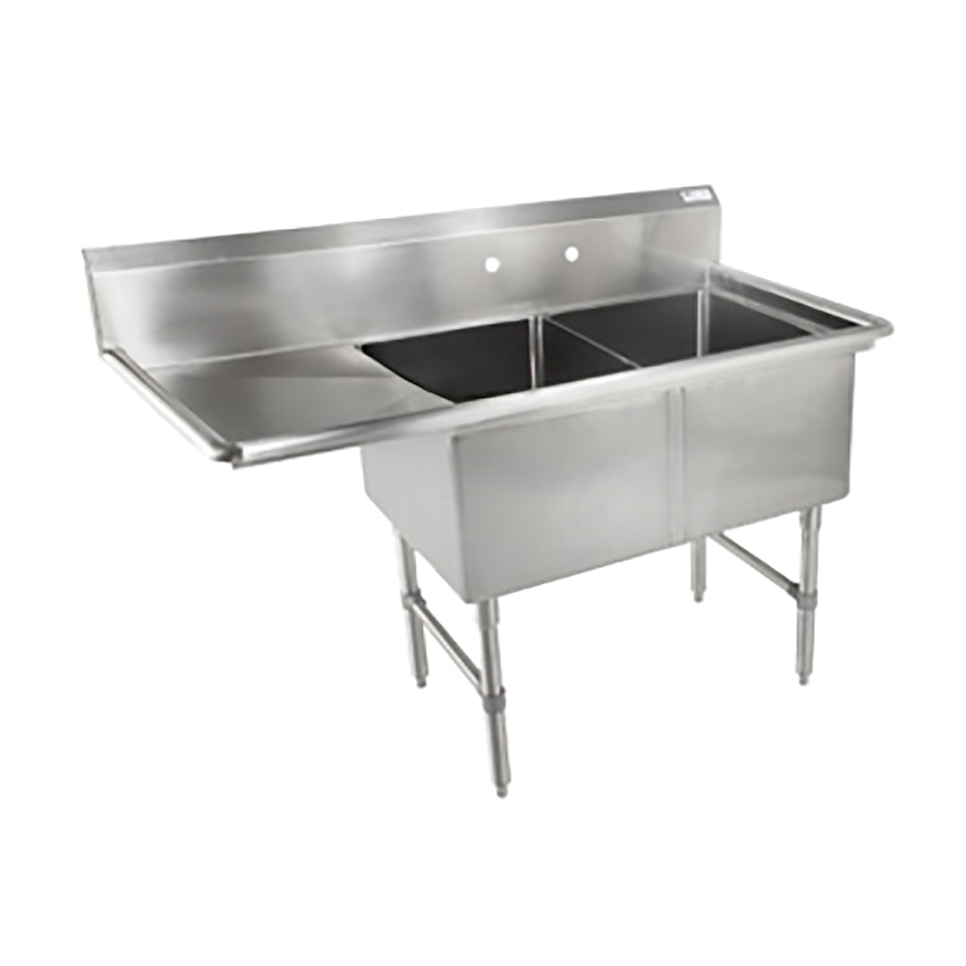 John Boos 2B244-1D24L-X S/S 76 x 29.5" 2-Comp B Series Sink