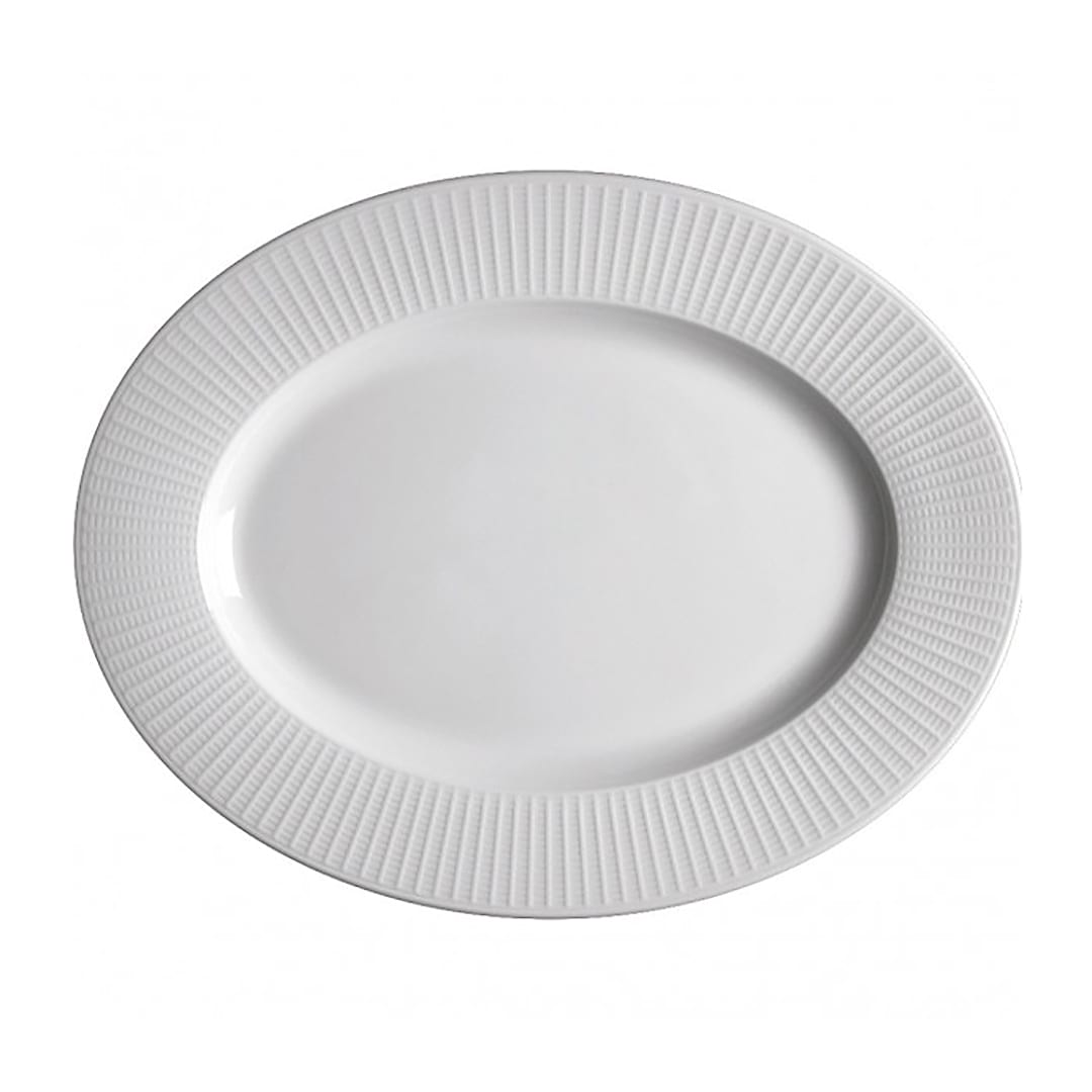 Steelite 9117C1190 Willow 13" x 10-1/4" Oval Plate