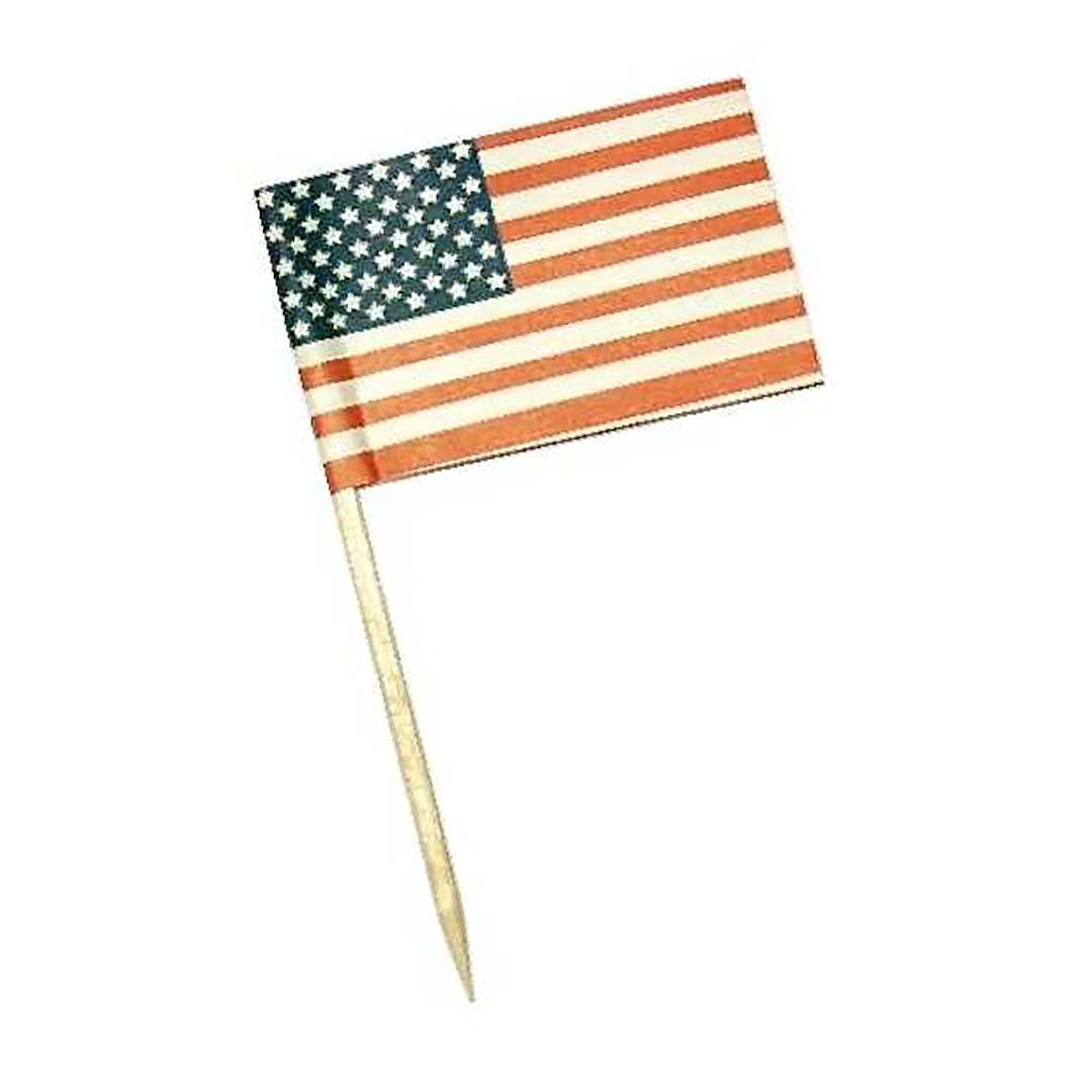 Darling Foodservice 2.5" USA Flag Toothpick - 3600 / CS