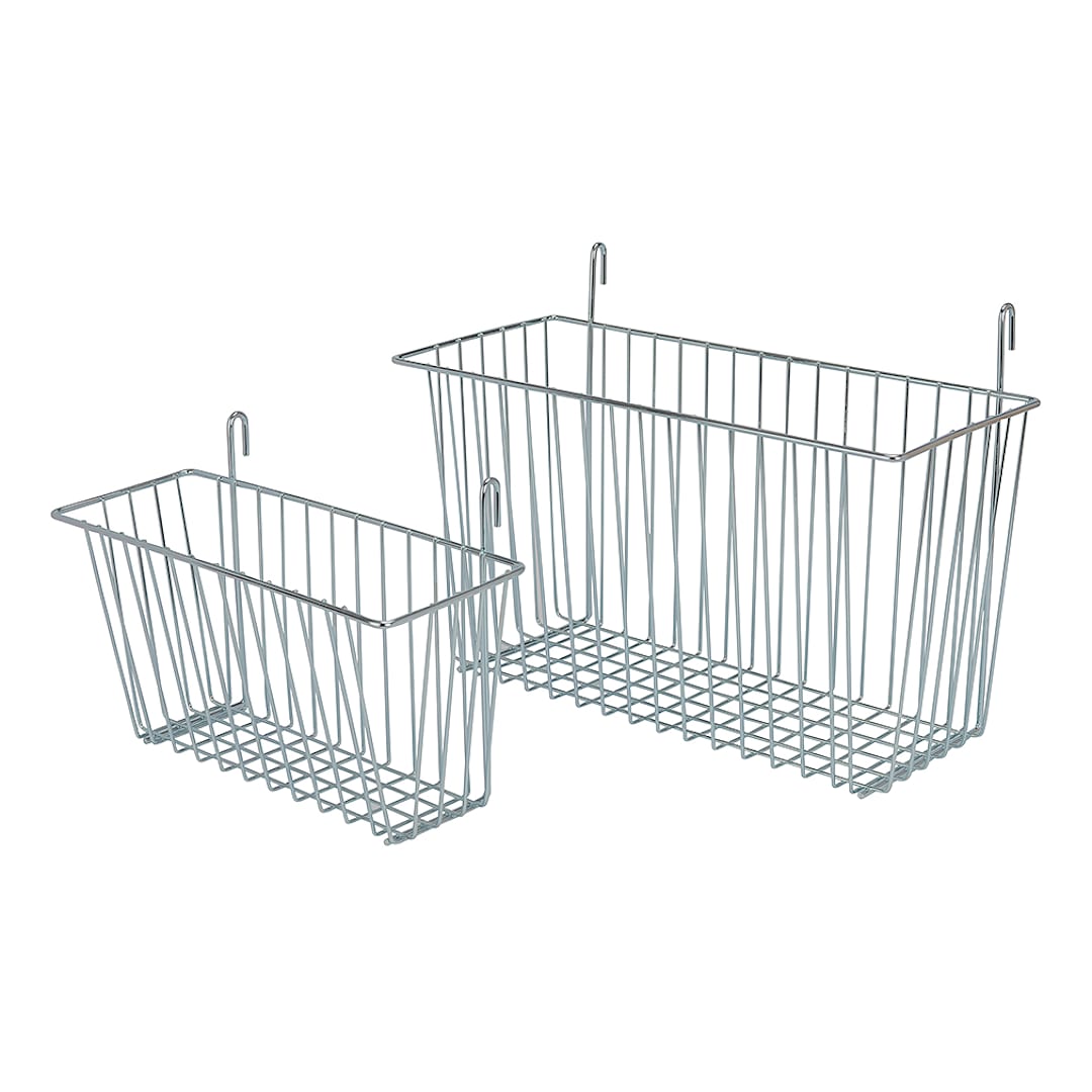 Darling Foodservice Chrome EZ-Wall Wire Basket