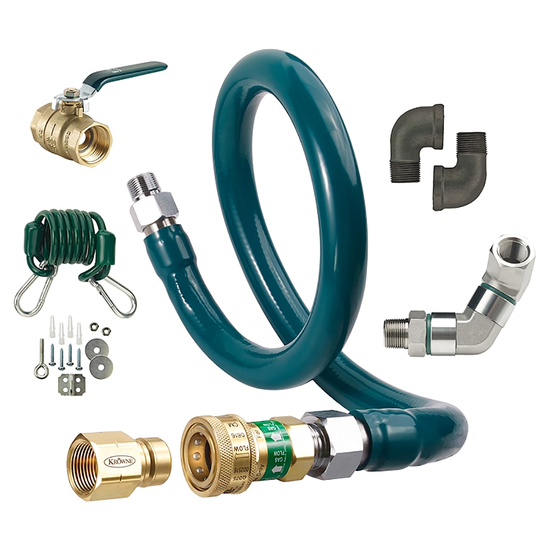 Krowne Metal M7548K9 3/4 x 48 In Gas Hose Connection Kit w/ SwivelKing