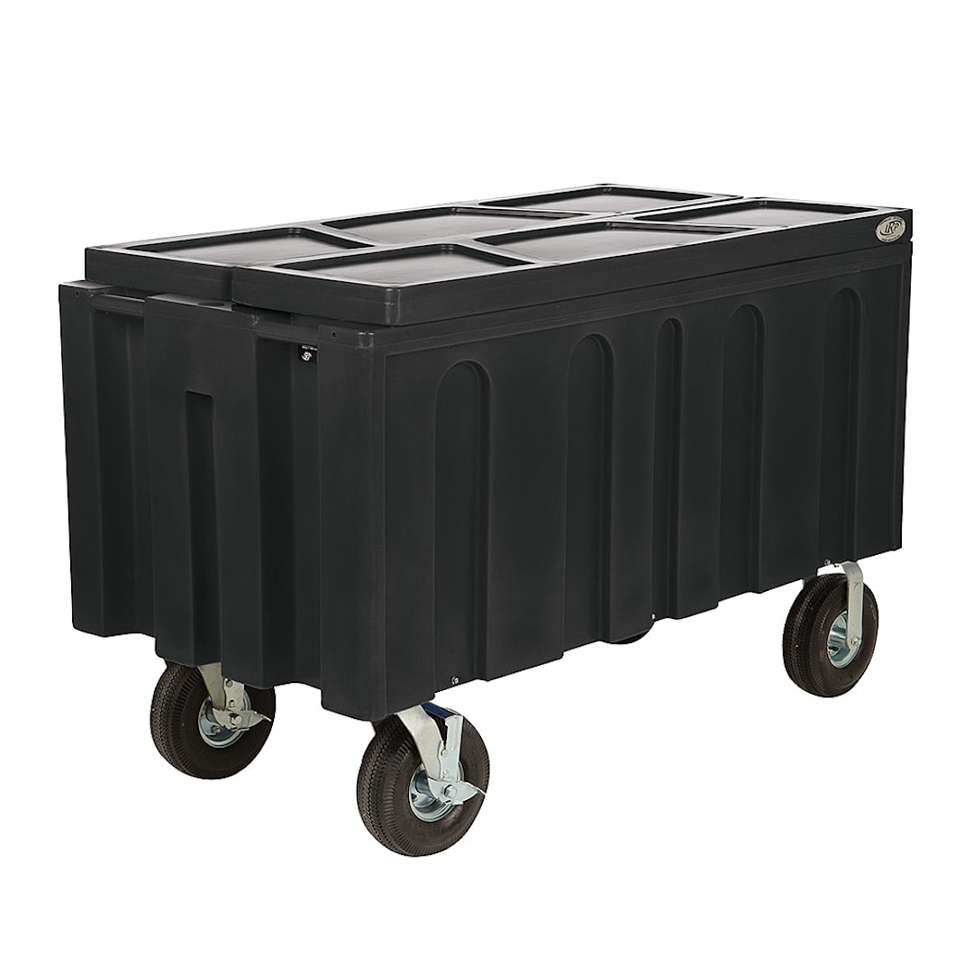 Iowa Rotocast 3551193 Black Super Arctic Mobile Beverage Cart