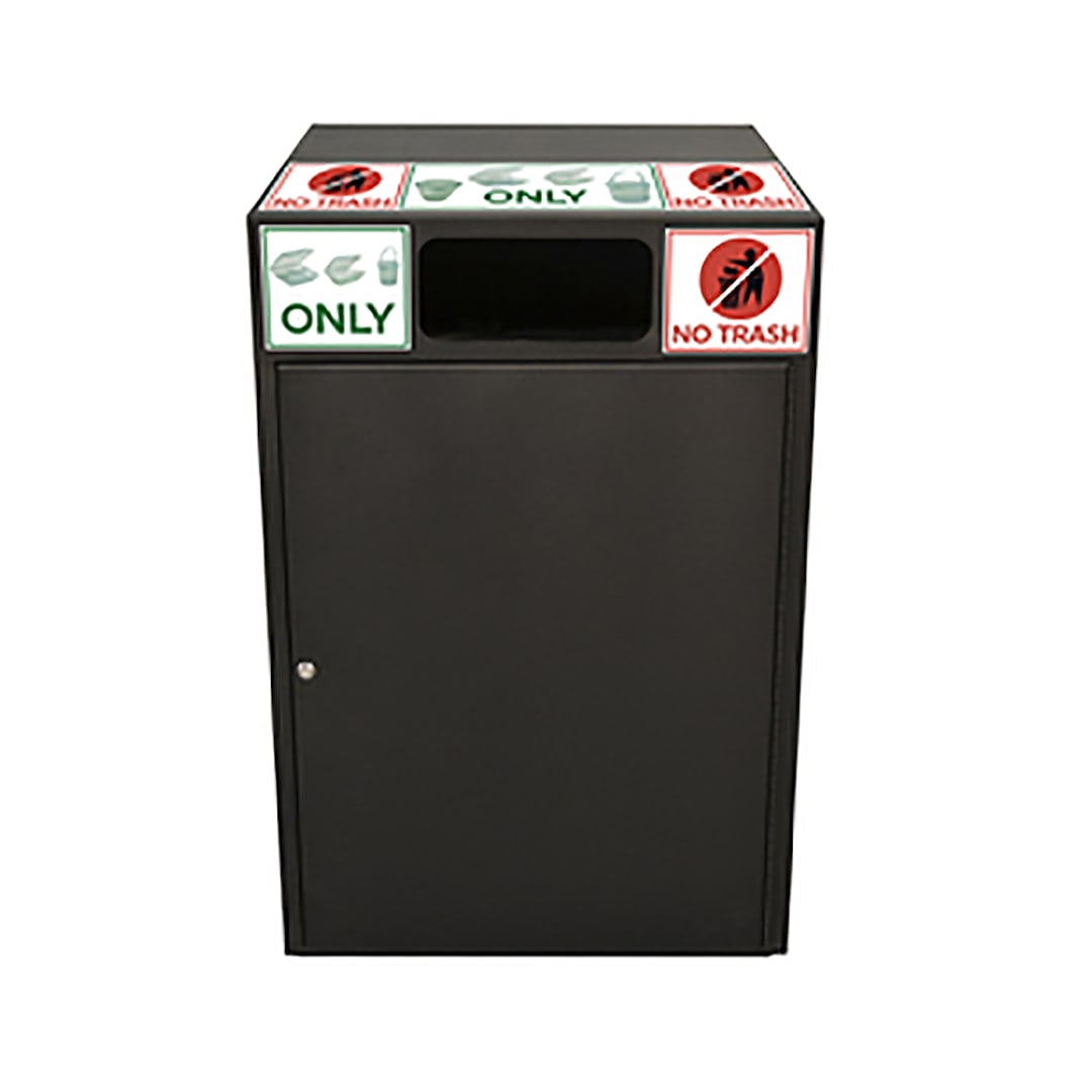 G.E.T. BIN-1-BK Eco Takeout Black Collection Bin