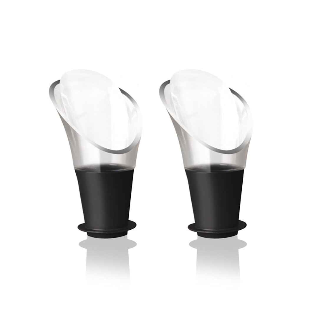 Vacu Vin 18540612-USA Crystal And Black Wine Pourer
