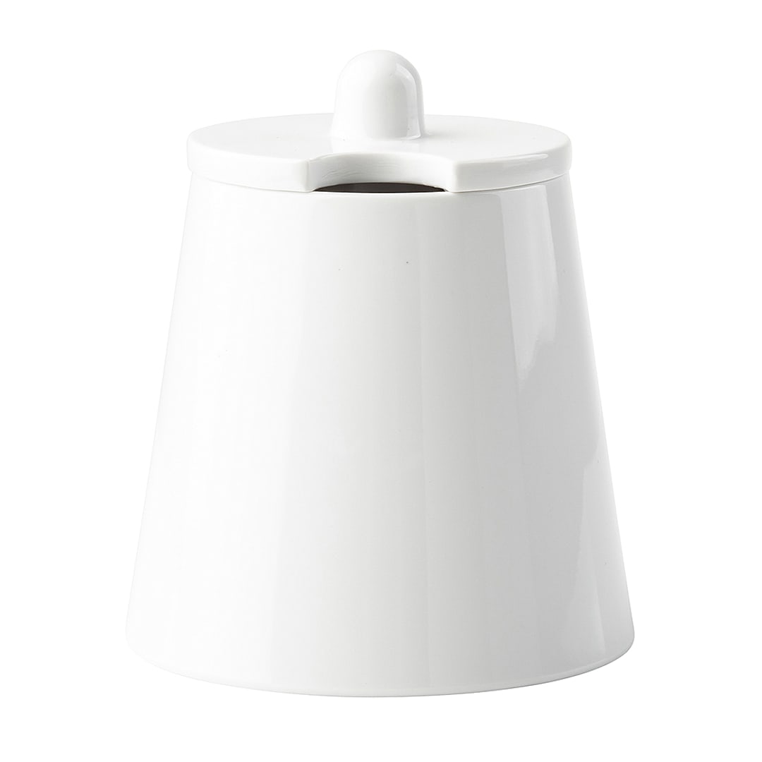 TableCraft 10421 Sierra White Melamine Sugar Jar with Lid