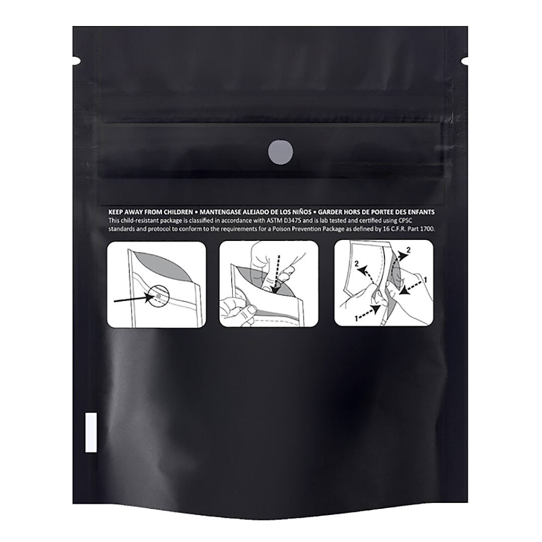 Dymapak SC-362450BLK 3.62 x 4.5 Child Resistant Pouch - 1000 / CS
