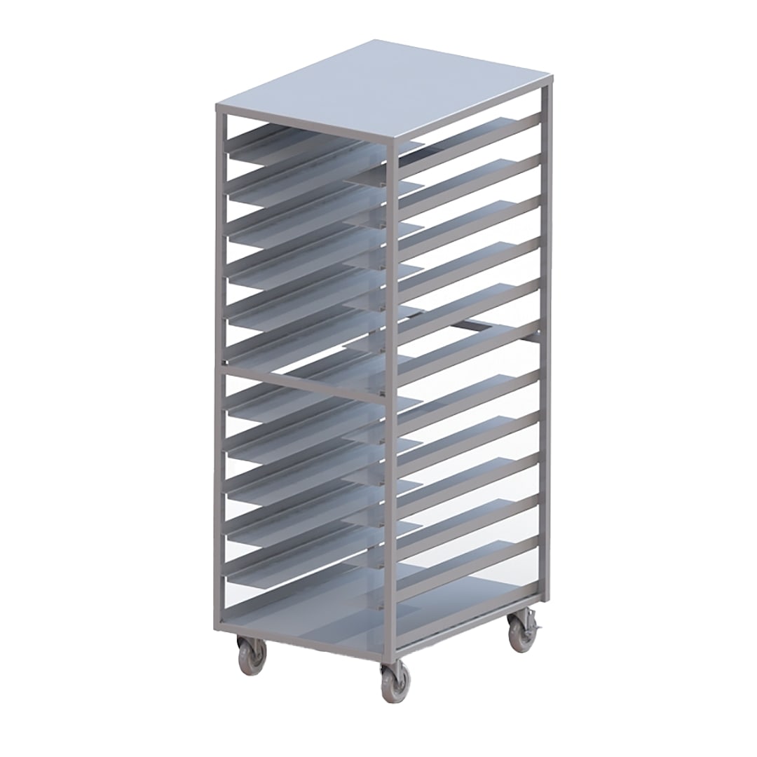 Carlisle DXPDHOR24UP 24-Capacity Open Style Room Service Cart