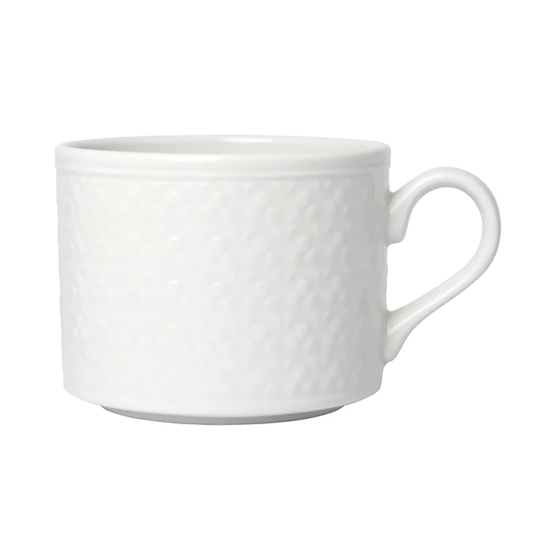 Steelite 1403X0131 White Bead Accent 8 Ounce Coffee Cup