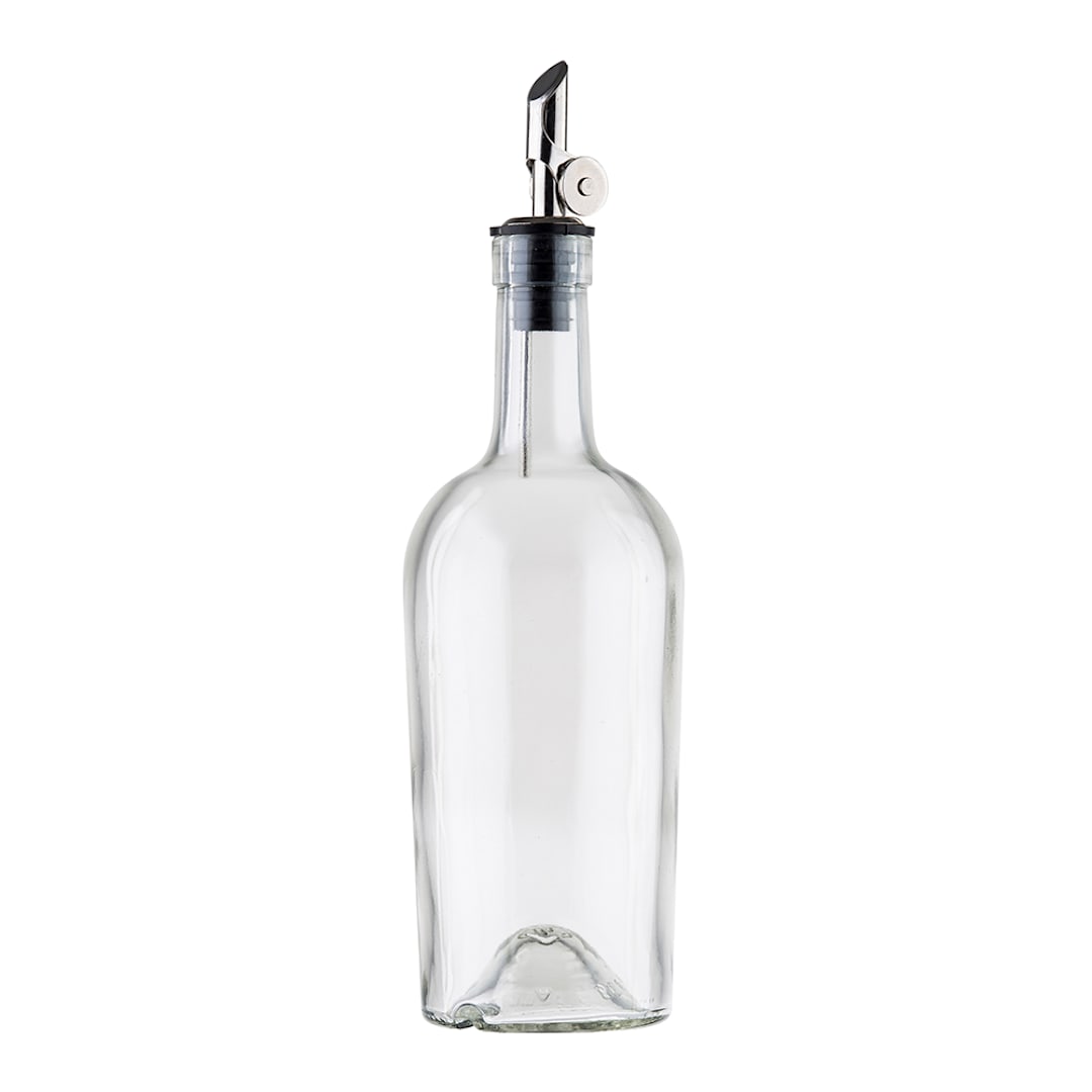 TableCraft 10379 17.5 Ounce Glass Bottle with S/S Pourer