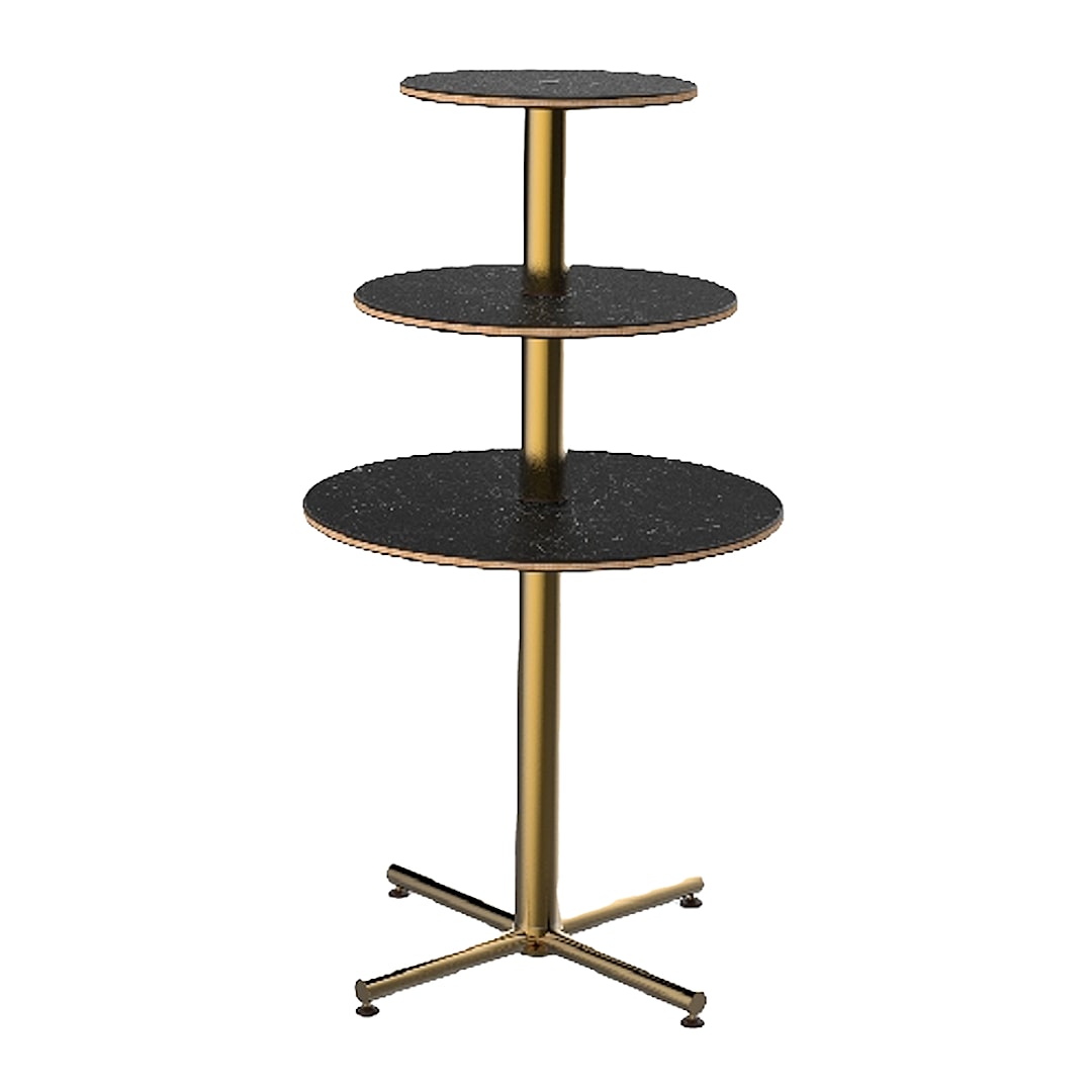 Steelite MGCPPR01MBXX Marble Round 3-Tier Display Table