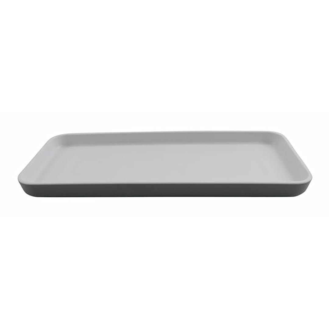 G.E.T. RS-136-WM/GRM Roca Matte White/Gray 13 x 6" Plate - Dozen