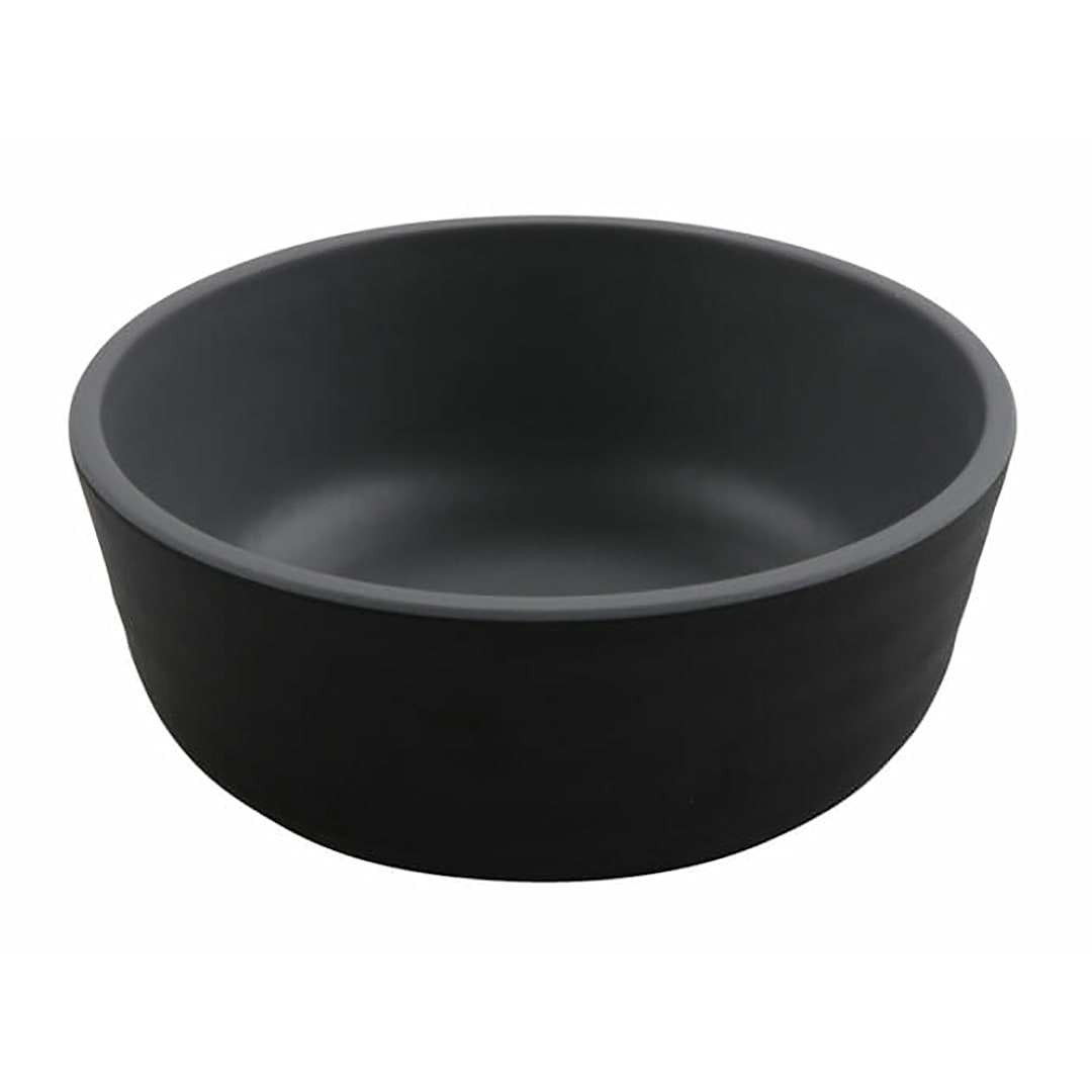 G.E.T. RB-15-GRM/BKM Roca Matte Gray/Black 15 Oz. Soup Bowl