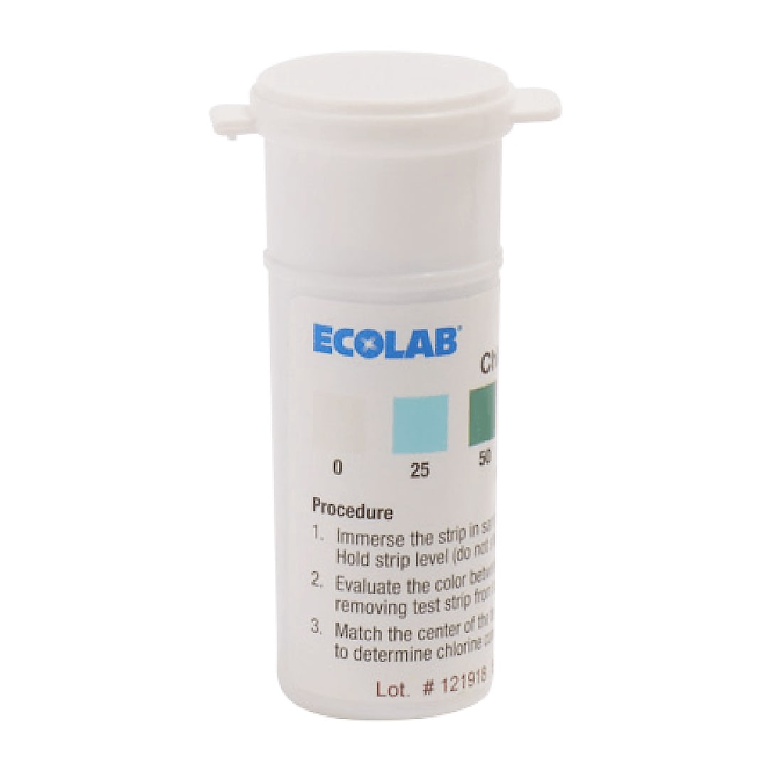Ecolab 92682250 0-300PPM Chlorine Test Strip Pack