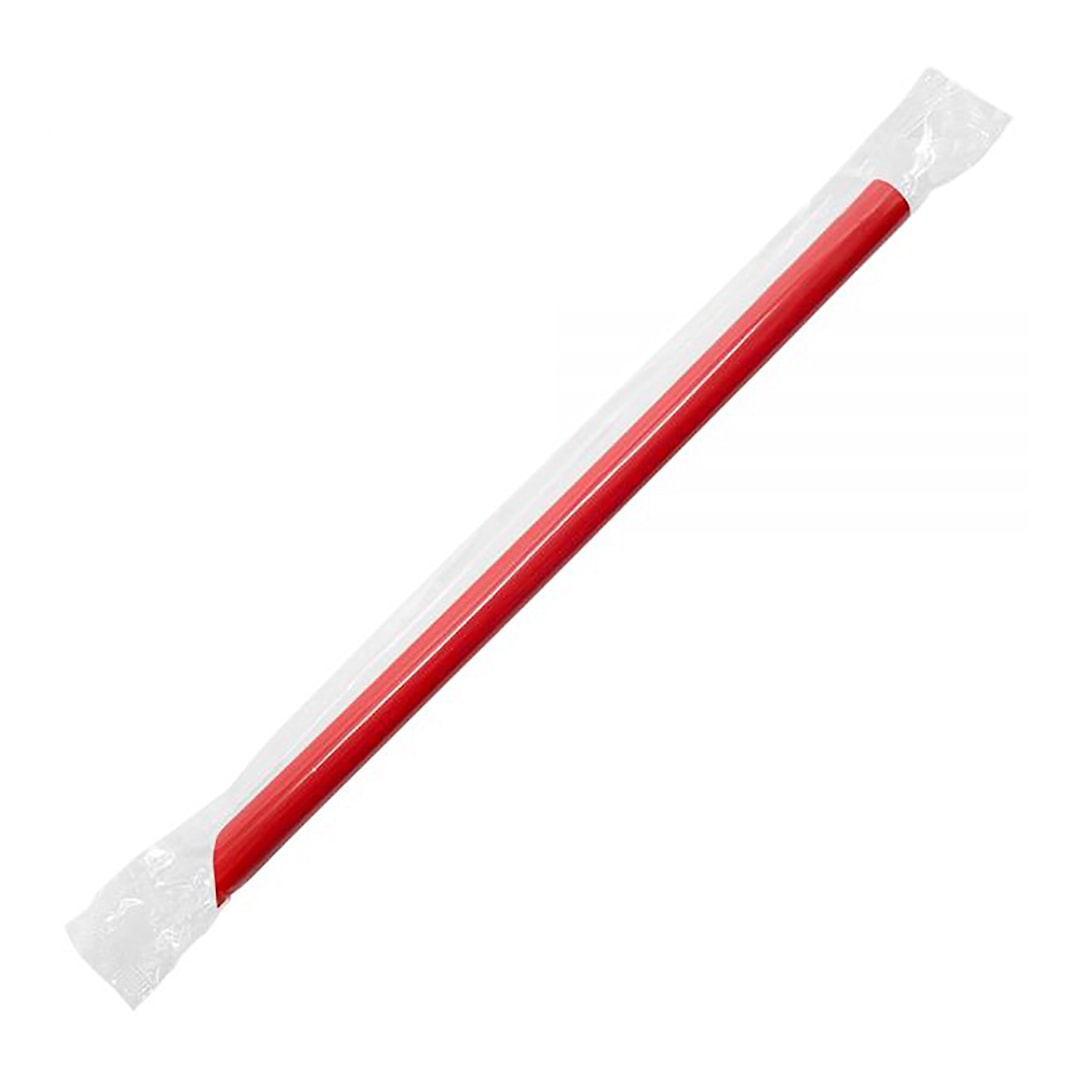 Darling Foodservice Red Wrapped 9" Boba Straw - 1600 / CS