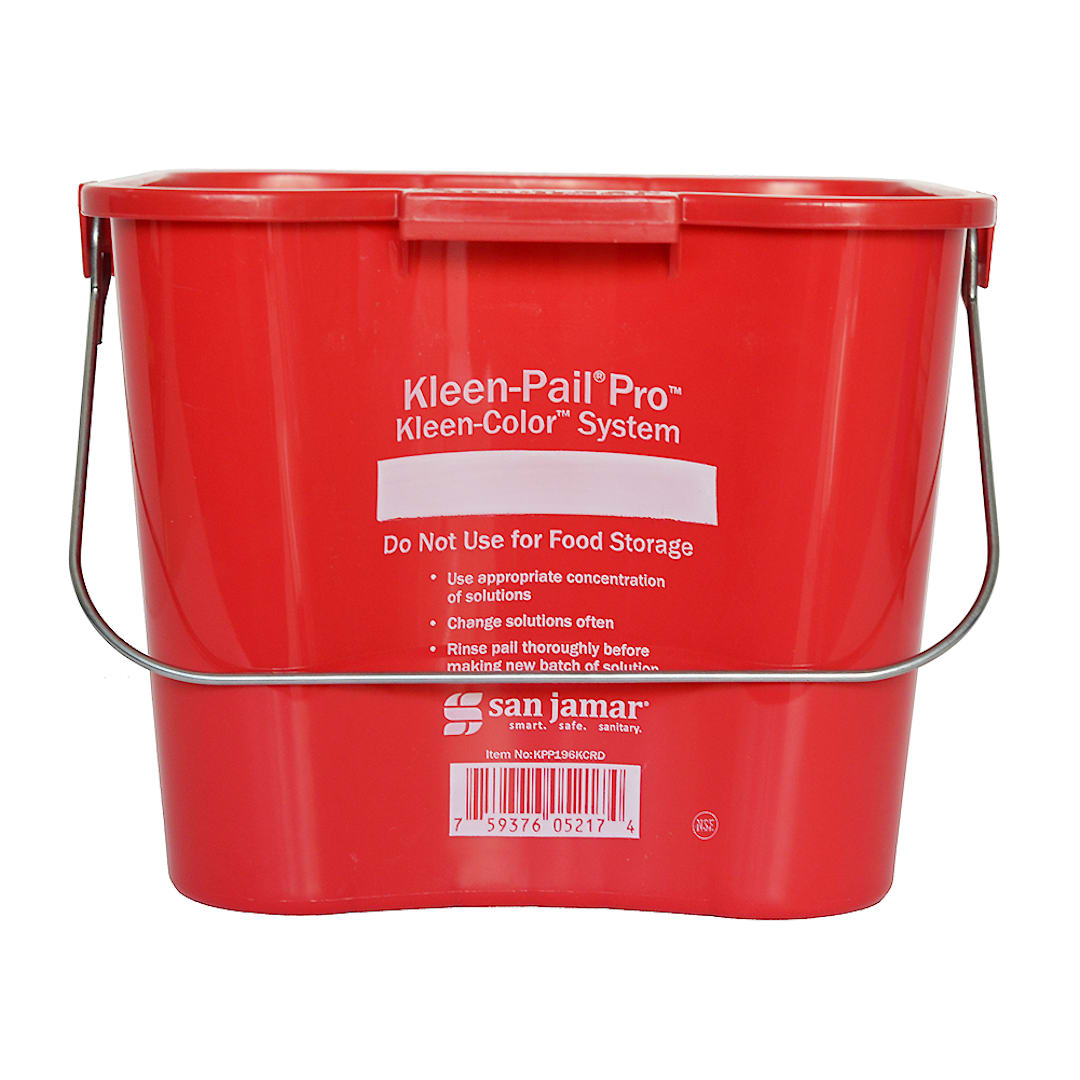 San Jamar KPP196KCRD Red 6 Quart Kleen-Pail Bucket
