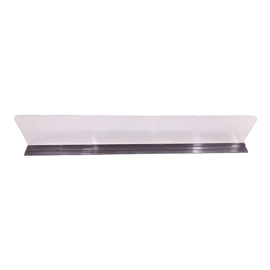 Darling Foodservice Clear 22 x 3 Magnetic End Divider with Black Base
