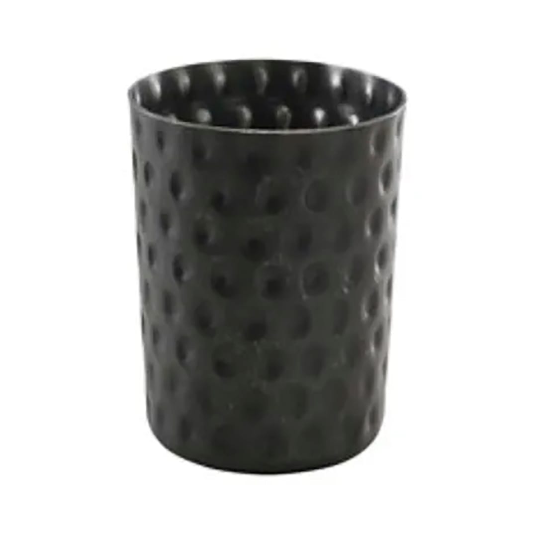 Steelite GWSVH8BKV Vintage S/S Hammered Black 12.75 Oz. Serving Cup