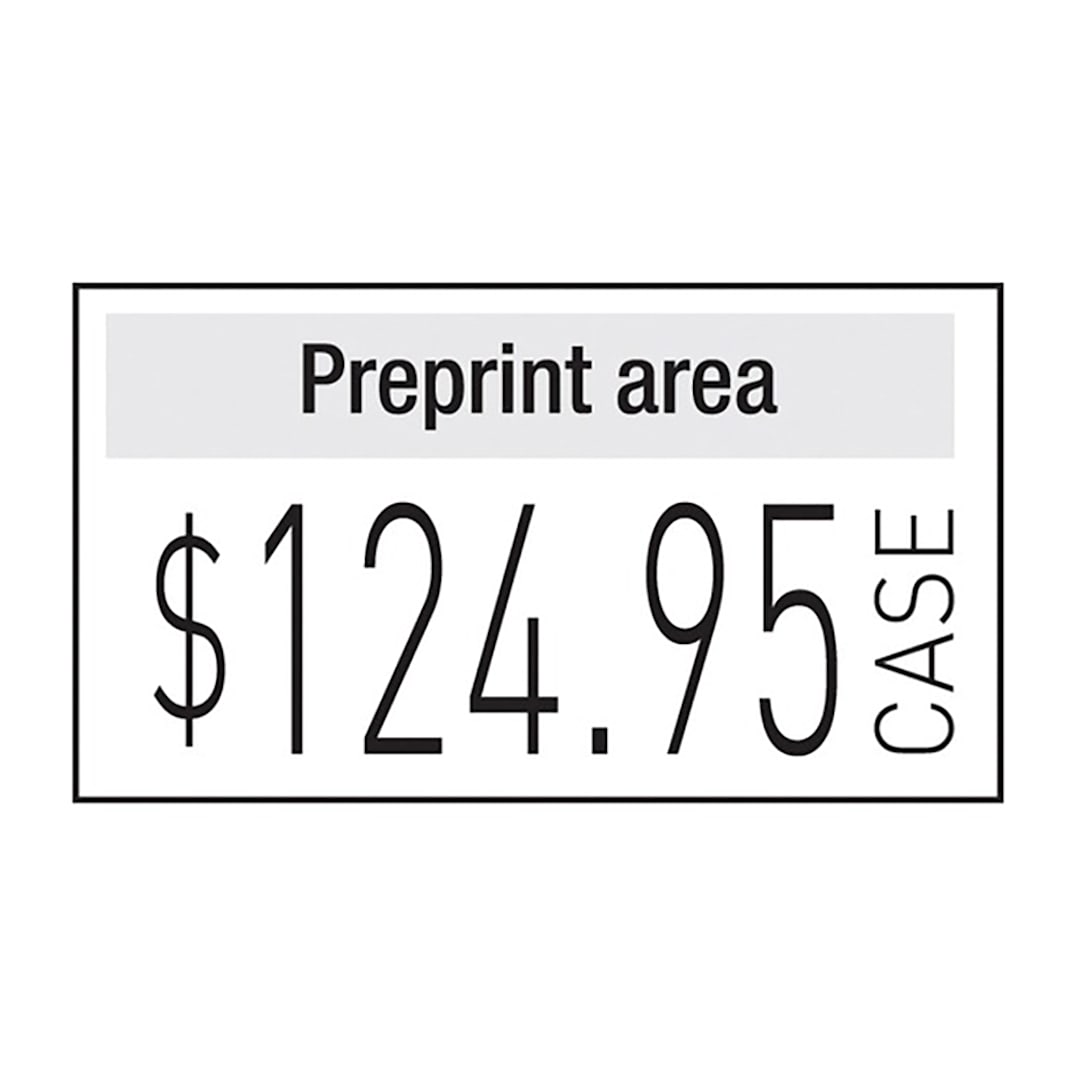 Avery Dennison 000036 White 1131 Fastening Gun Label - 2500 / RL