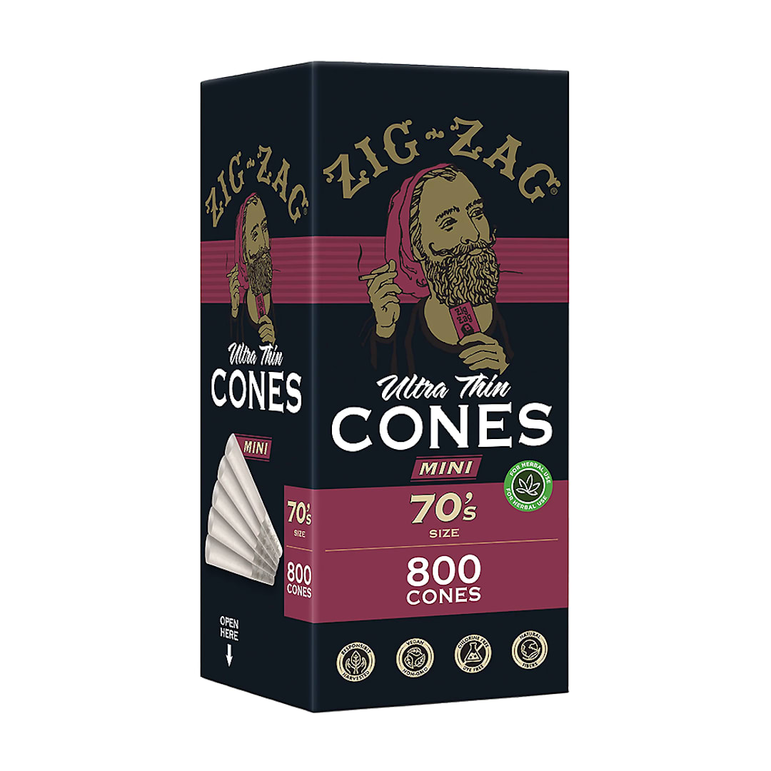 National Tobacco Co. 00888 White Ultra-Thin 70'S Mini Cone - 4800 / CS