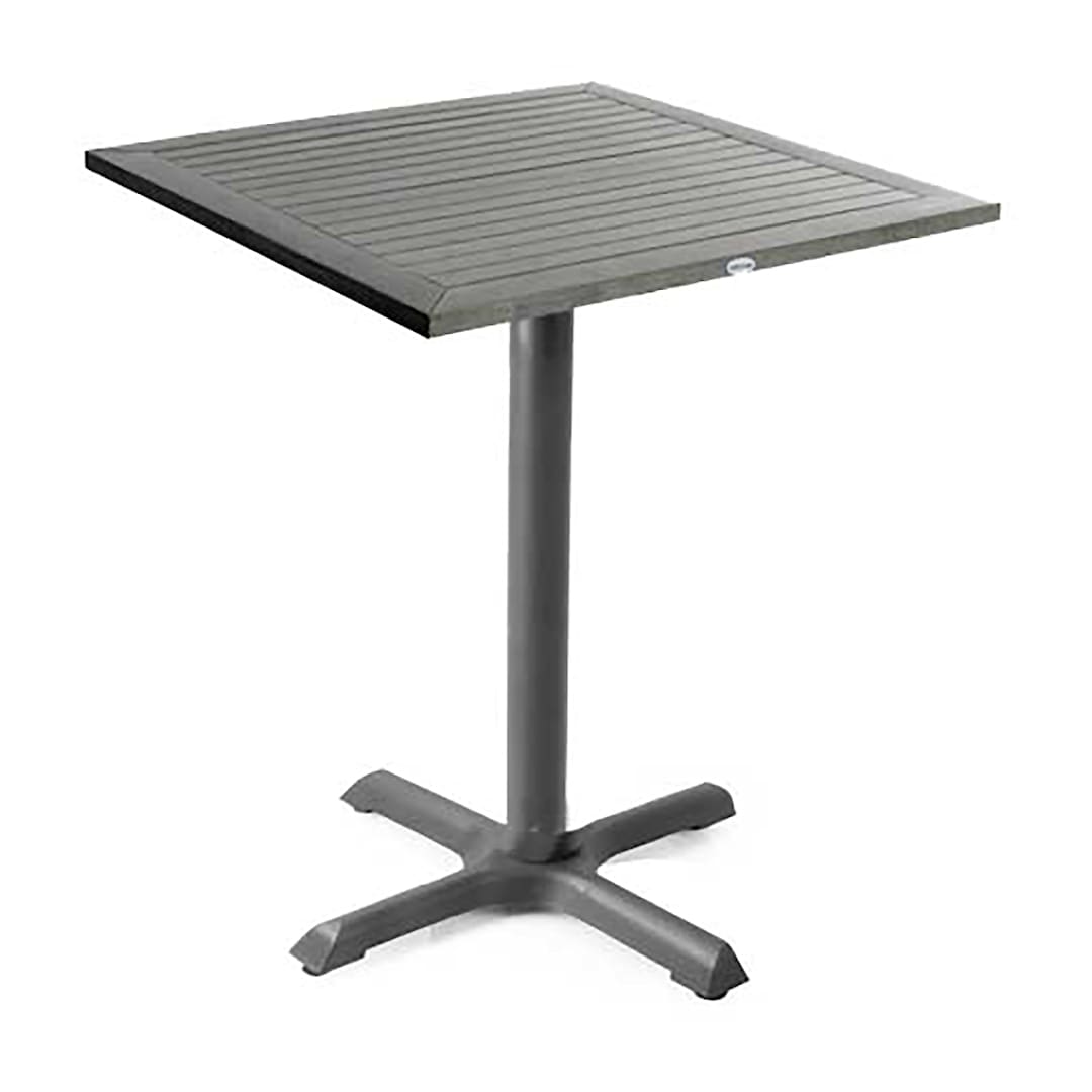 Just Chair PW801TT-3030 Grey Outdoor 30 x 30" Square Table