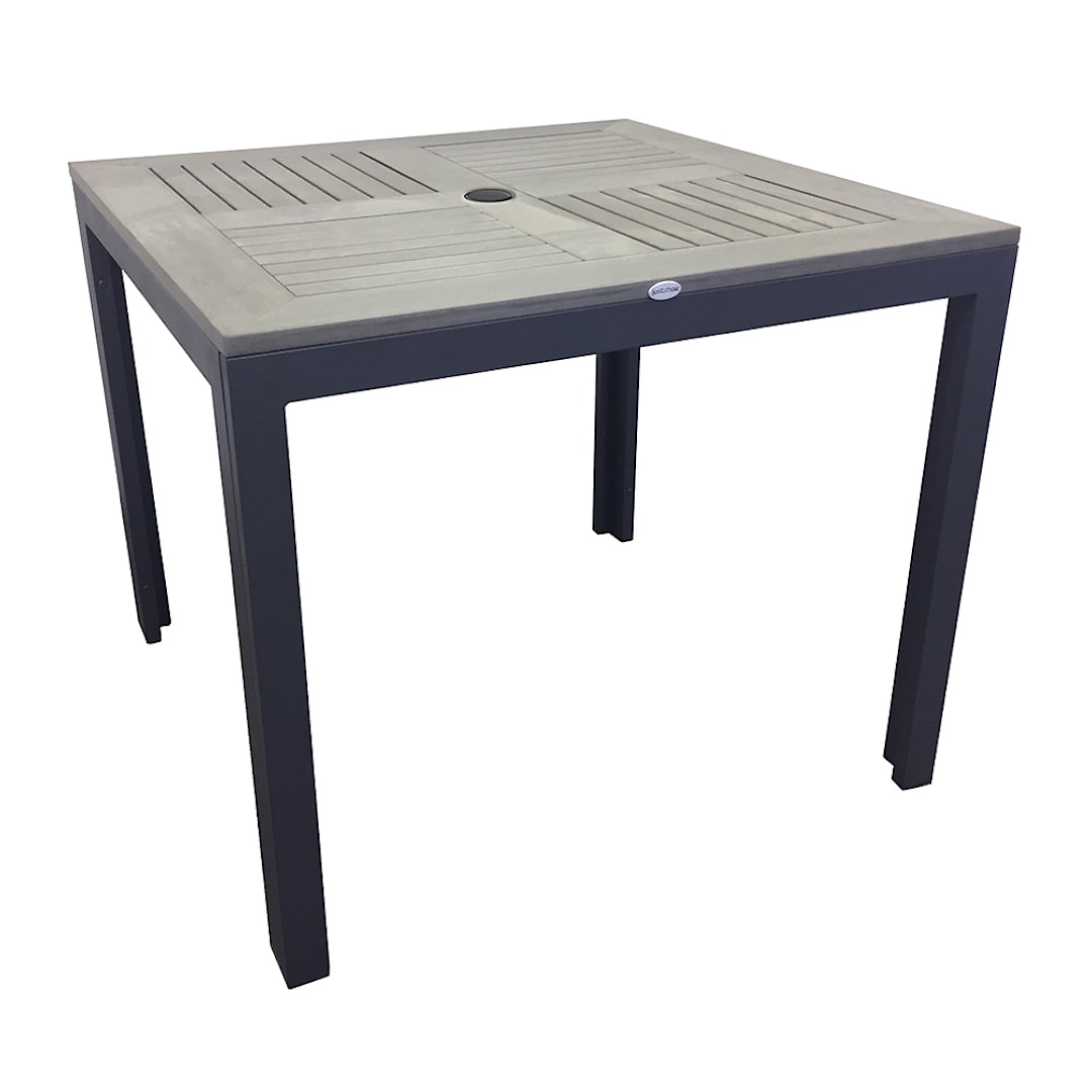 Just Chair PW801TT-3636 Grey Outdoor 36 x 36" Square Table