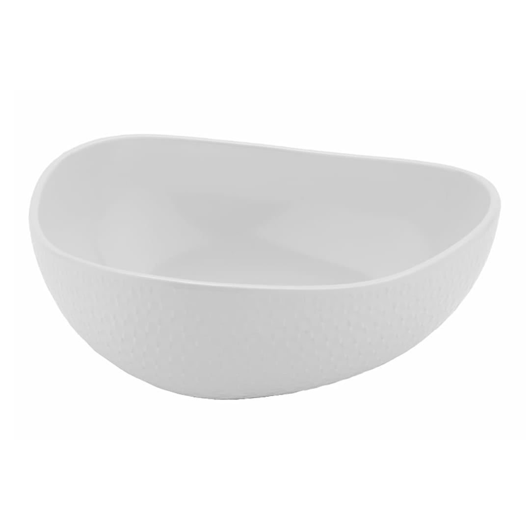 G.E.T. CS-1080-CN-W Coralline Wht Triangle 2 Qt Melamine Bowl - 3 / CS