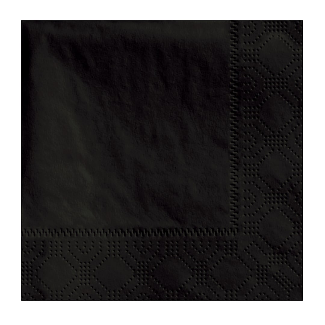 Hoffmaster 180313 Black Beverage Napkin - 1000 / CS
