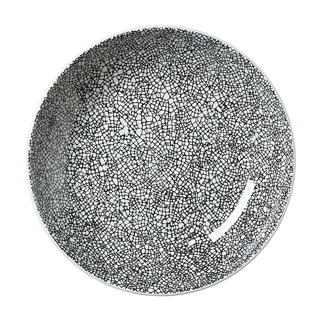 Steelite 17600570 Ink Crackle Black 27 Ounce Coupe Bowl