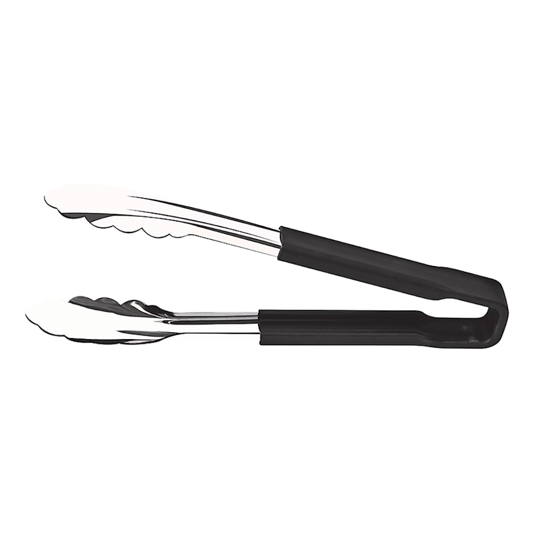Darling Food Service S/S 9-1/2" Utility Tong with Black Handle