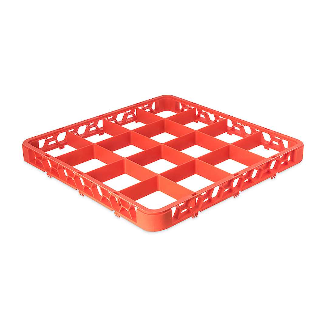 Carlisle RE16C24 OptiClean™ Orange 16-Comp Glass Rack Extender
