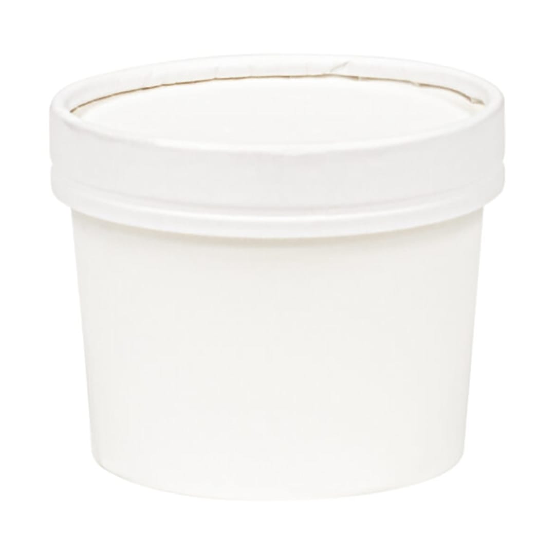 Inno-Pak 191676895 White 12 Ounce Soup Cup with Paper Lid
