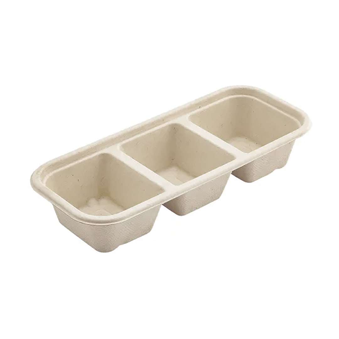 Restaurantware RWA0767K 3-Compartment 17 Ounce Container