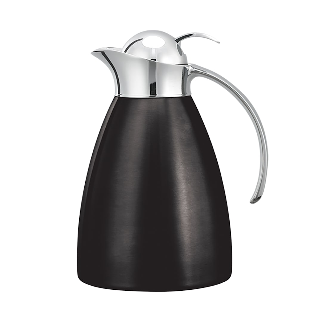 Service Ideas MAR10BSPBBX Marquette Black Onyx S/S 1L Vacuum Carafe