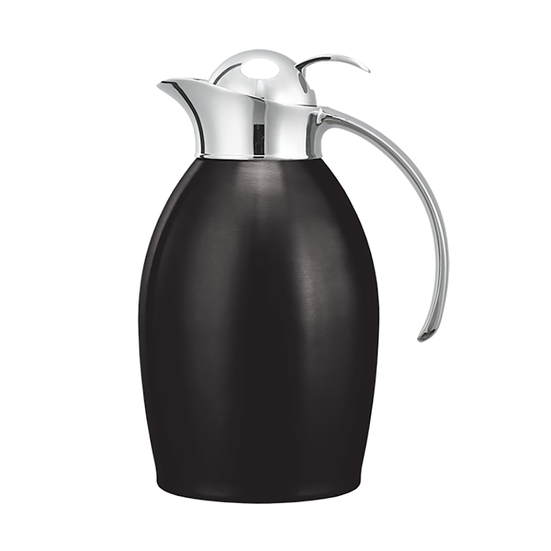 Service Ideas NIC10BSPBBX Nicollet Black Onyx S/S 1L Vacuum Carafe