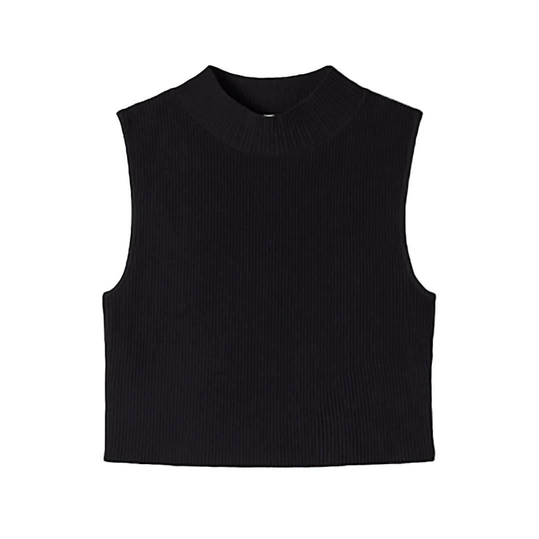 Aritzia 108787006 Black XXL Sculpt Knit Mockneck Sweater