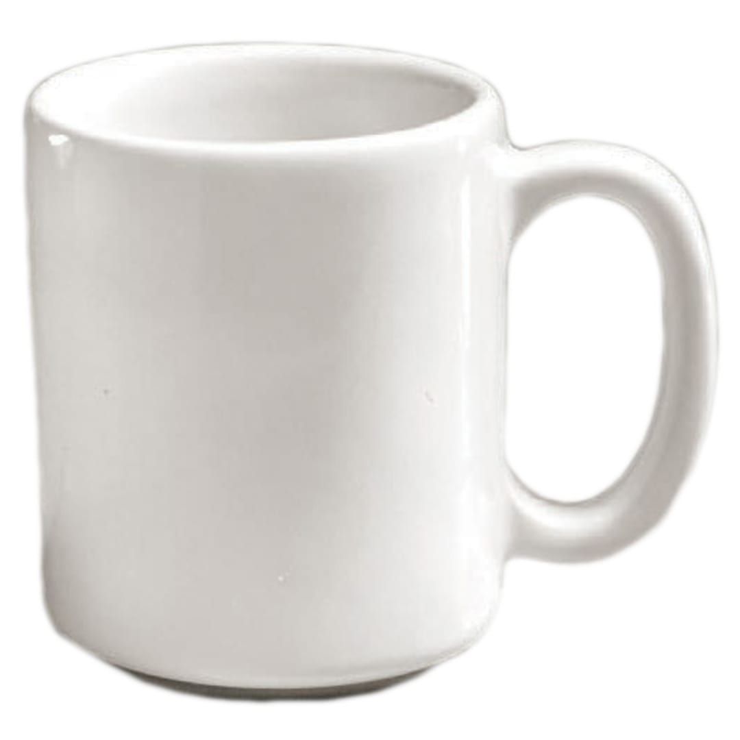 Diversified Ceramics DCI108W White 10 Oz. Houston Coffee Mug 24 / CS