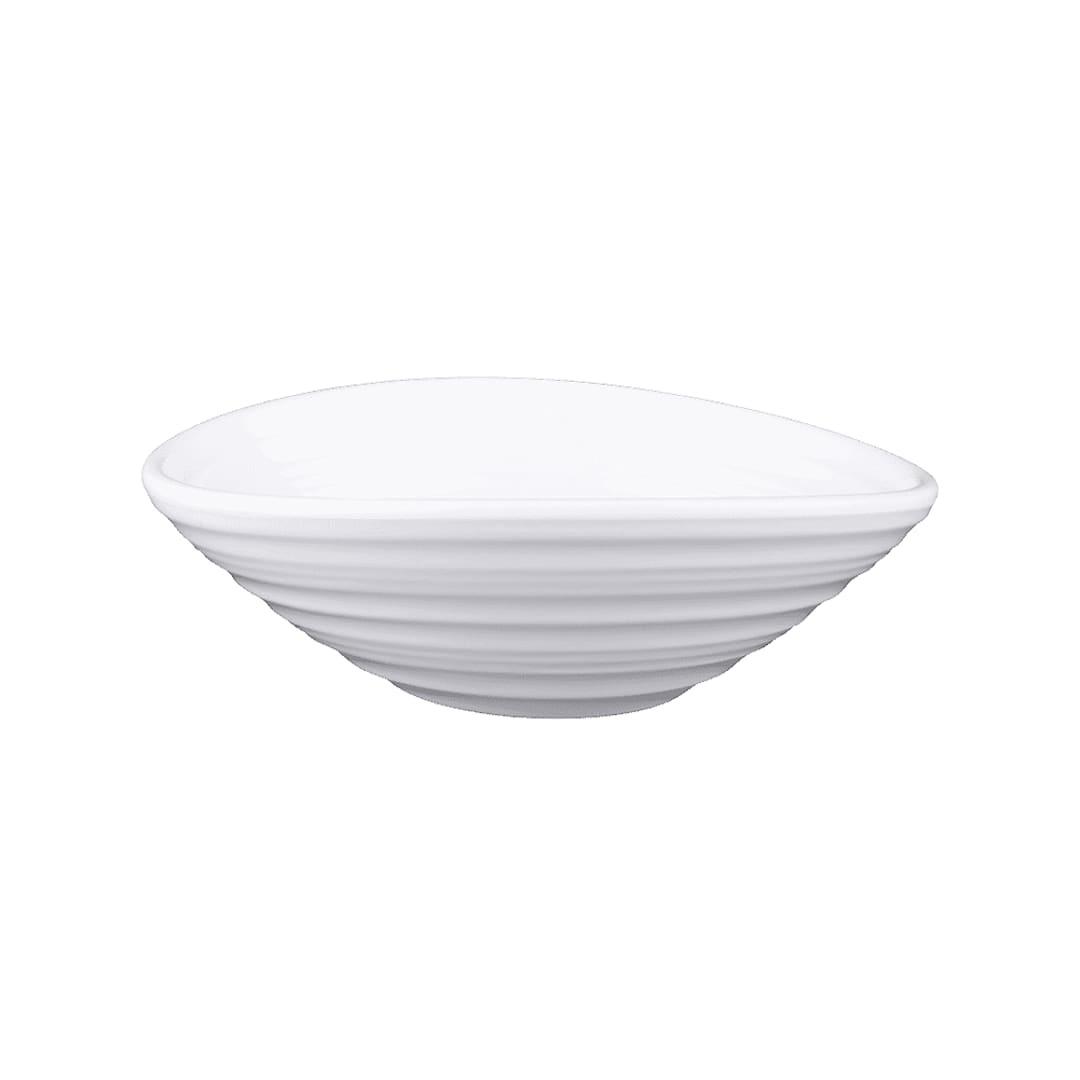 EGS DS63-W Swirl White 12 Ounce Bowl - 6 / CS