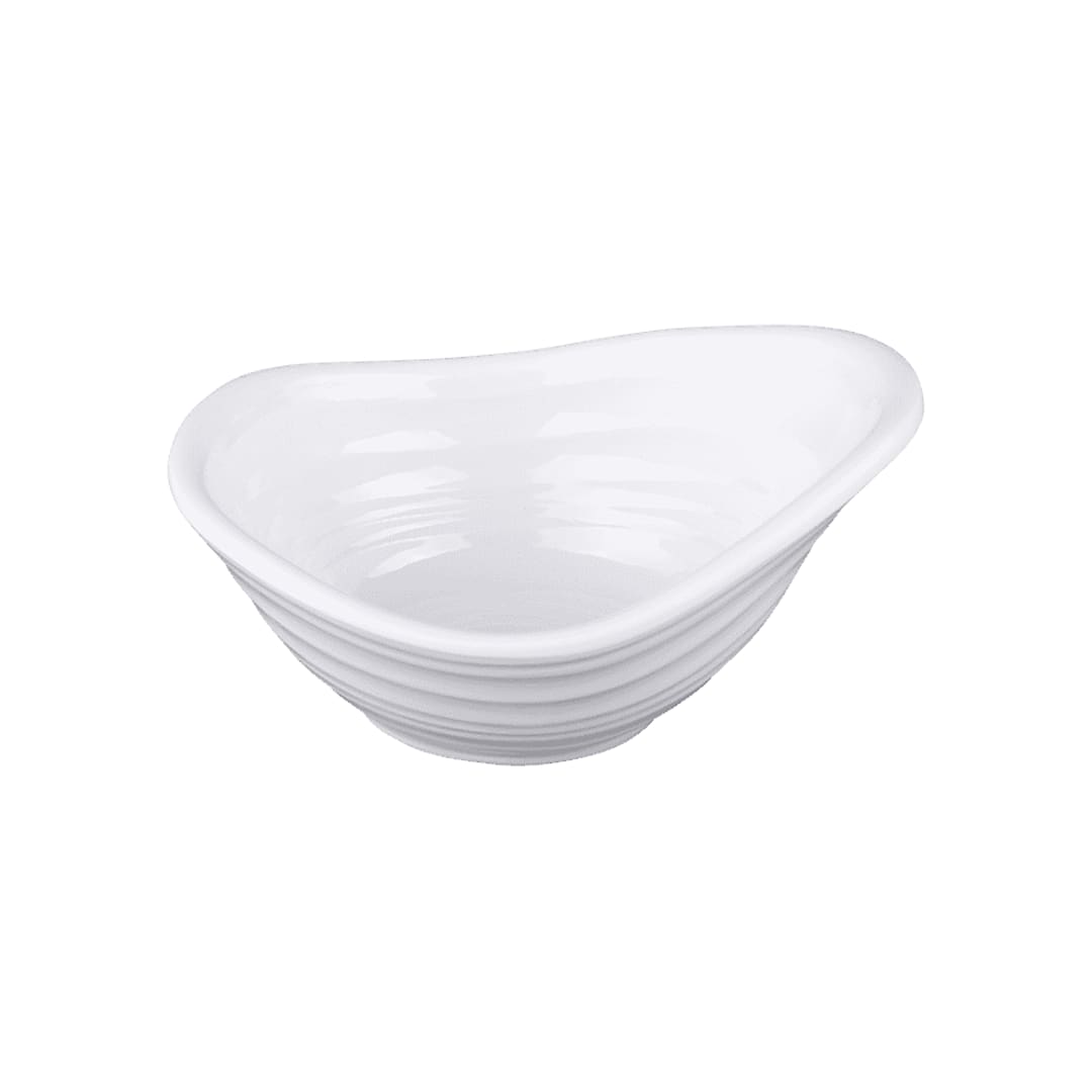 EGS DS45-W Swirl White 4 Ounce Dish - 6 / CS