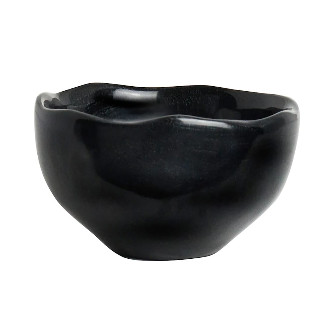Steelite KMK1028EBP Wave Ebony Pearl 8 ounce Condiment Bowl - 6 / CS