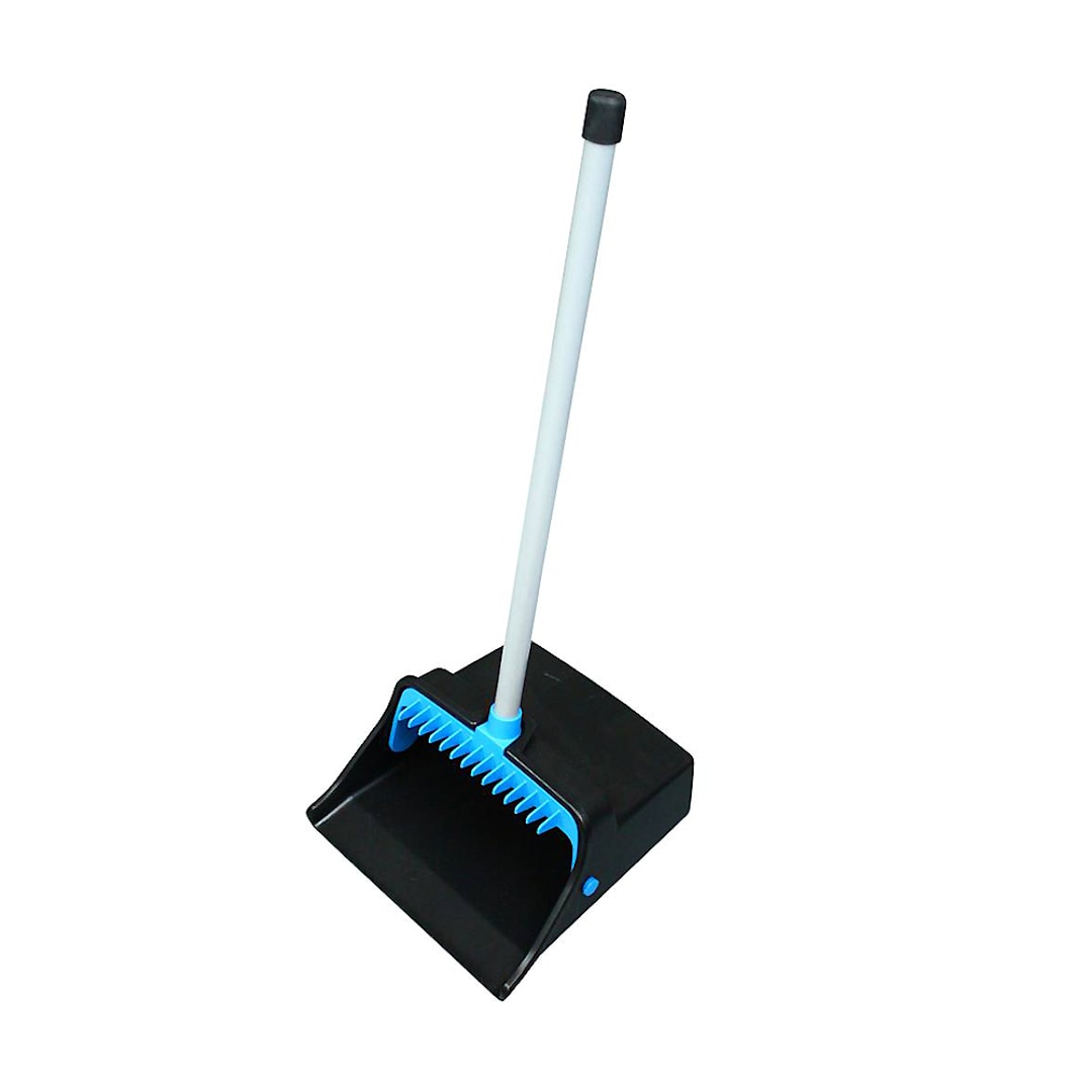 Black Lobby Dust Pan with PVC Locking Handle