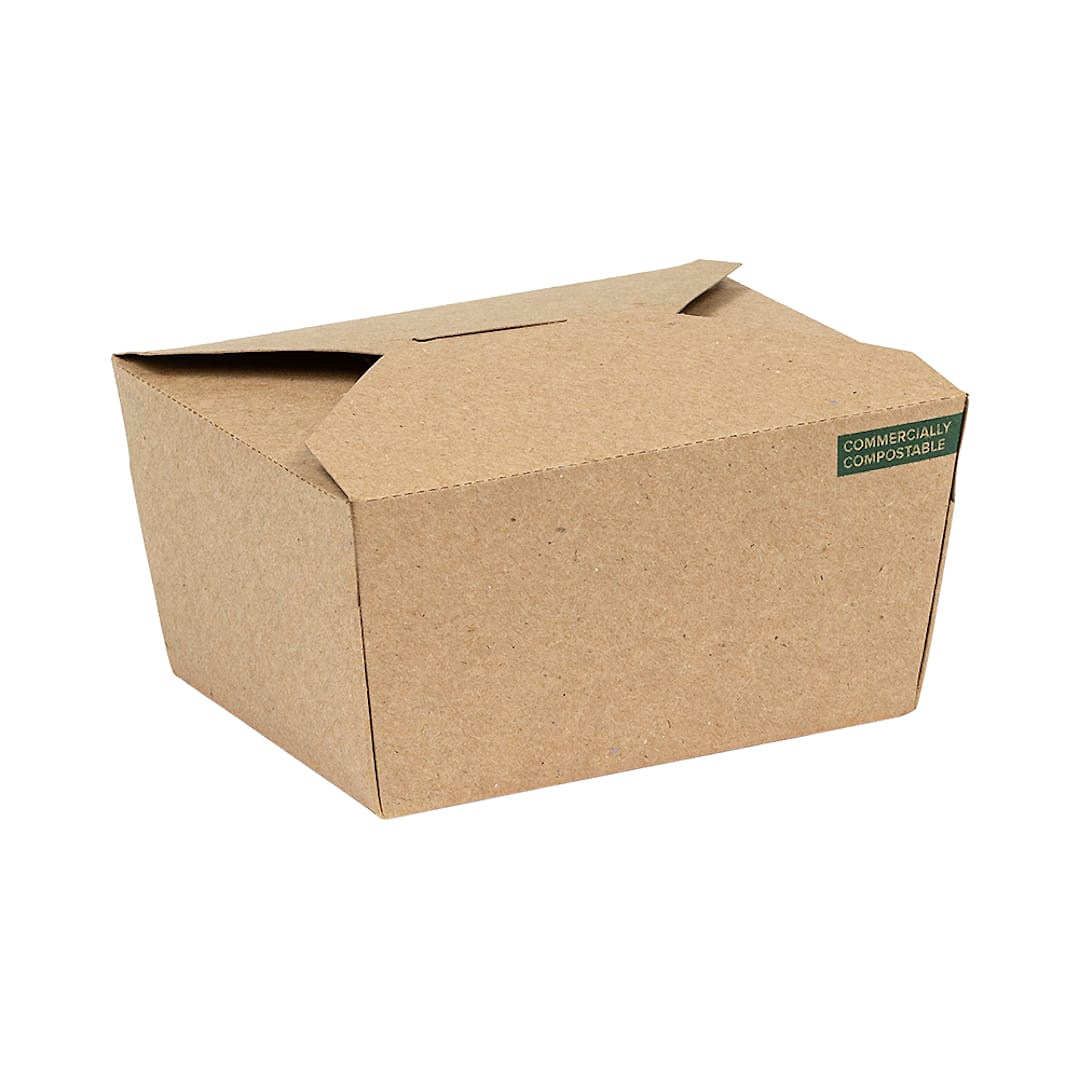 Inno-Pak 196151743 Innobox Edge Kraft 22 oz Takeout Carton