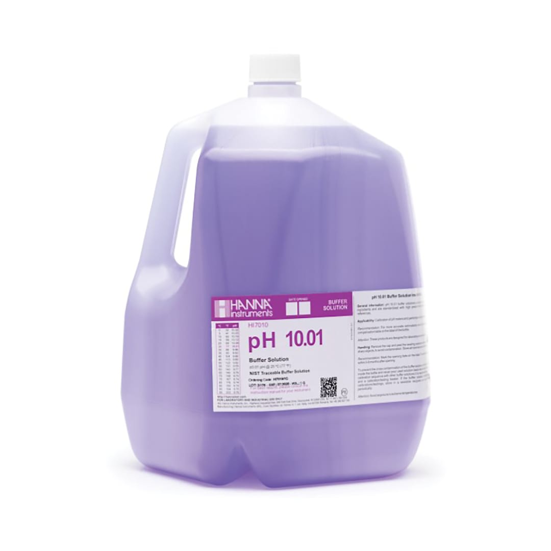 Hanna Instruments HI7010/1G 1 gal pH 10.01 25°C Calibration Buffer