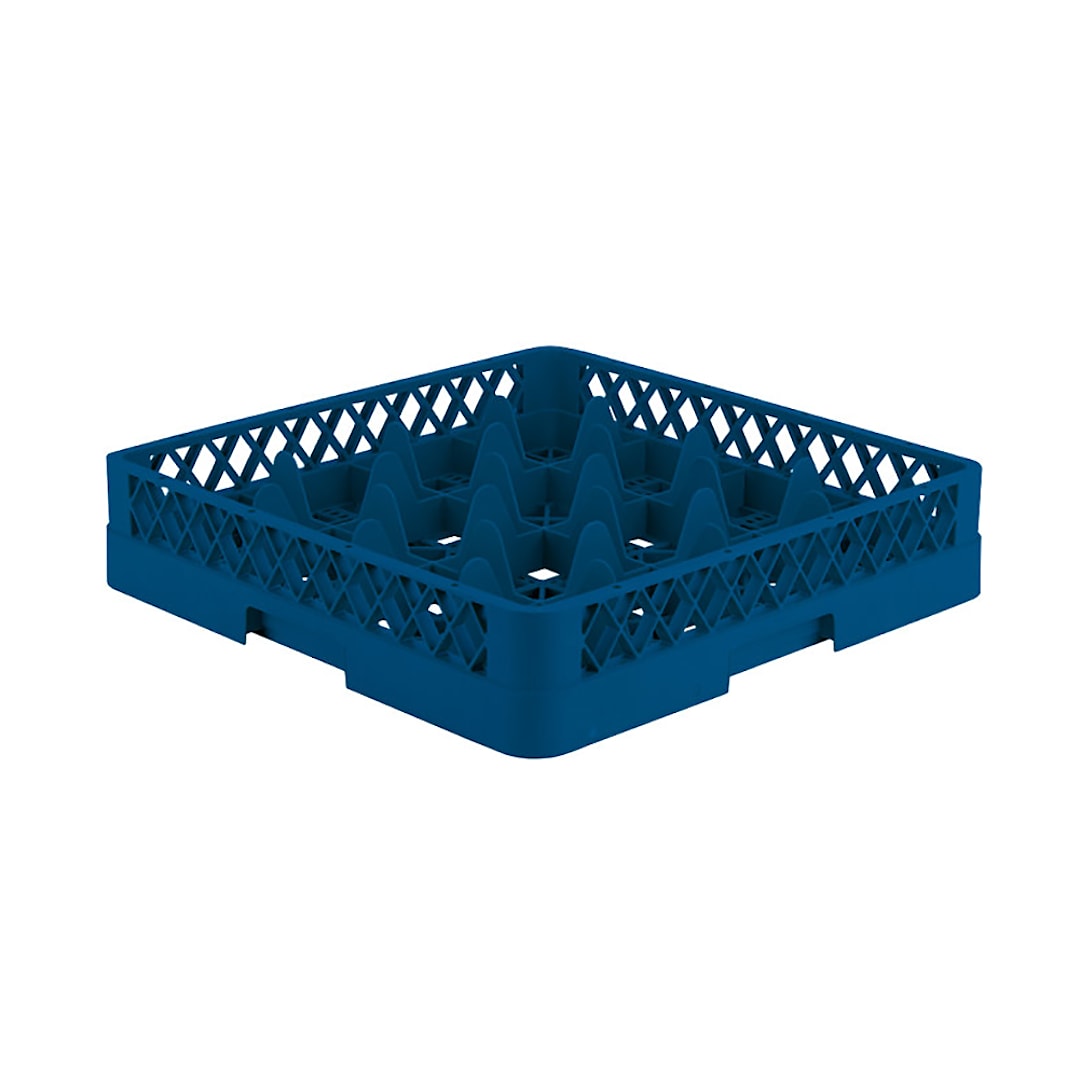 Traex® TR8-44 Royal Blue Full Size 16-Cmpt Glass Rack
