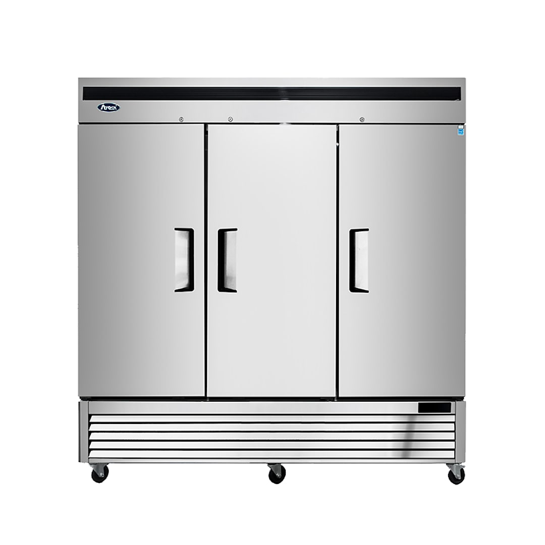 Atosa MBF8508GR S/S 3-Section Reach-In Refrigerator